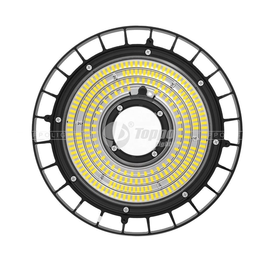 Toppo Tri-color 190 LM/W on off Emergency 5 years warranty IP65  honeycomb led light ufo led high bay light  garage led lights