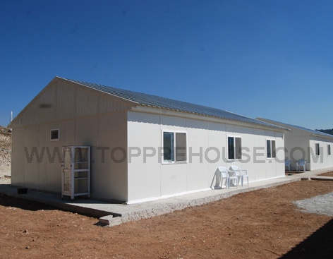 Cheap ready made flat roof small concrete galvanized prefabricated house plans for 3 bedroom kit manufactured homes philippines