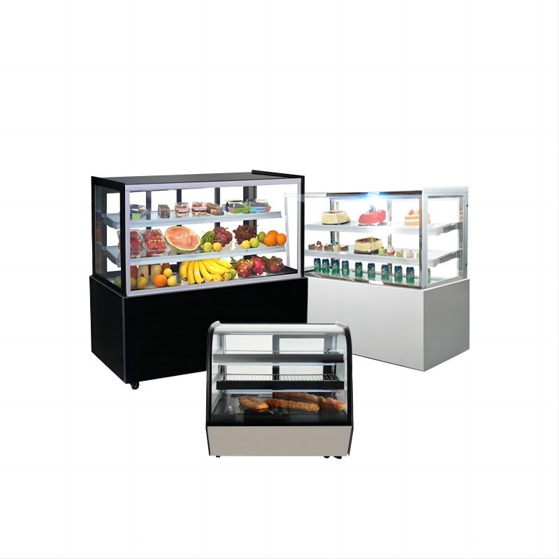 High quality 260/365/475/580/655L chocolate fridge showcase pastry refrigerator vertical cake display freezer