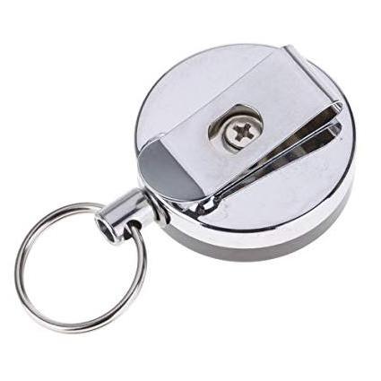 Metal Easy Pull Key chain Anti - theft Anti - loss Telesco ,Elastic stretch telescopic steel cord key ring telescopic key buckle