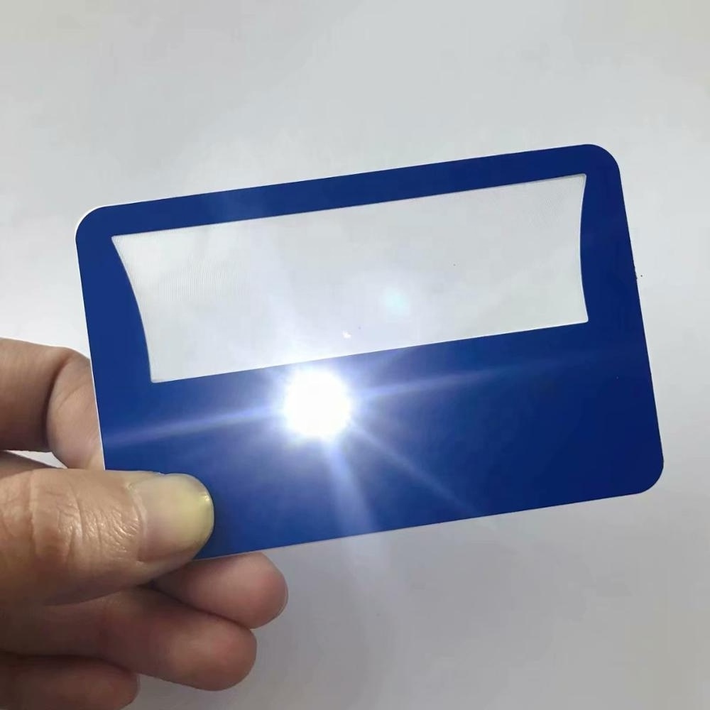 Custom Logo LED credit card lighted magnifier