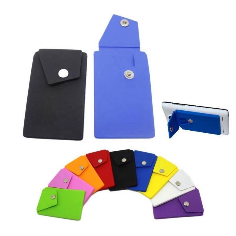 Sticker Silicone Mobile Phone Card Holder Adhesive Cell Phone Stand Credit Card Holder