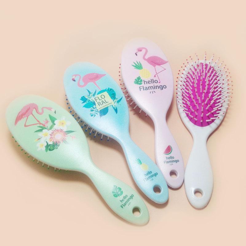 Hair Brush Airbag Massage Comb Printed Plastic ABS Plastic Round Hair Brush Nano Technology Ceramic Ionic Plastic Toy Unicorn