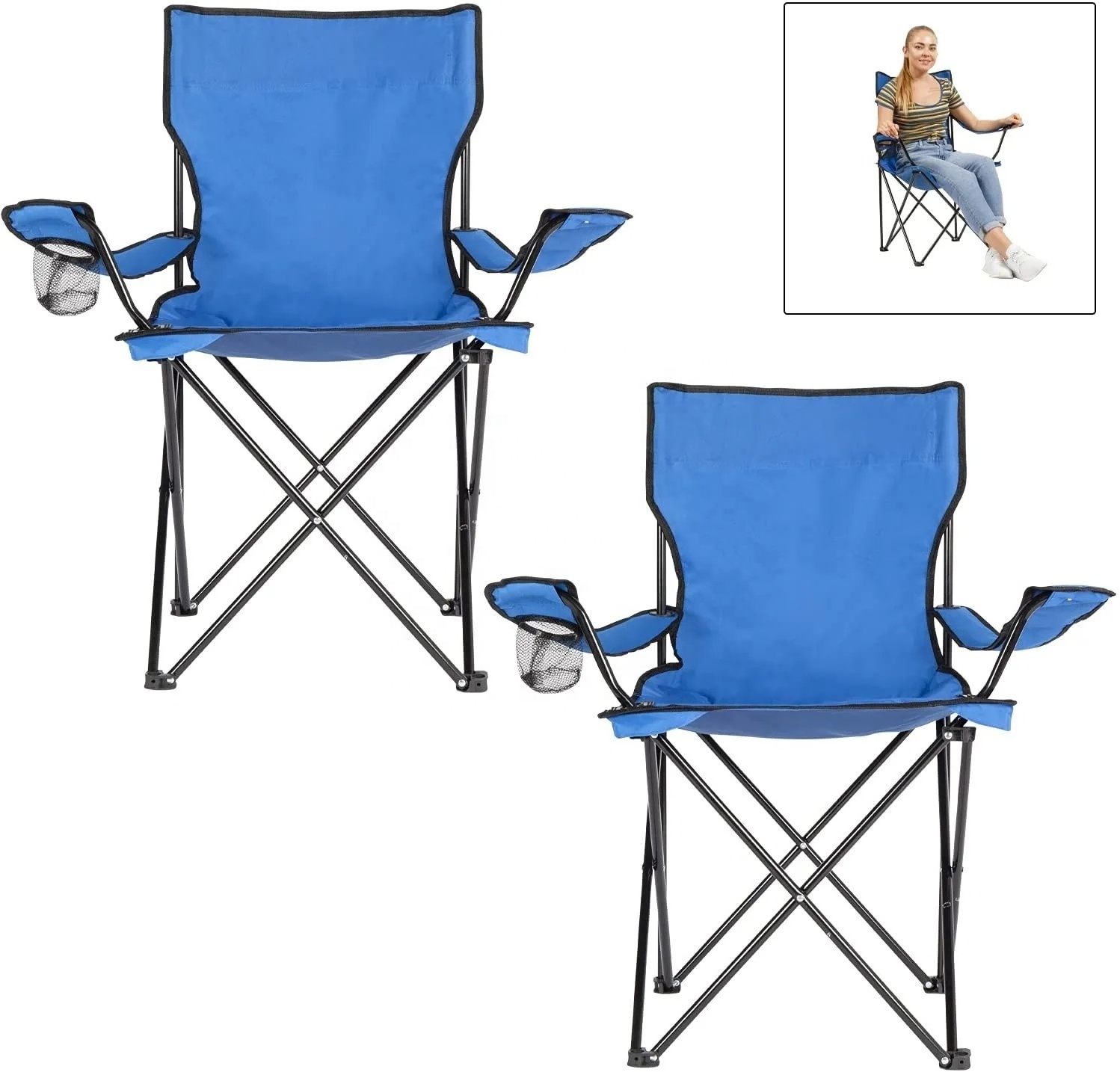 Mesh Foldable Camping Chair Cup Holder Camping Chair,Wholesale Folding beach chair