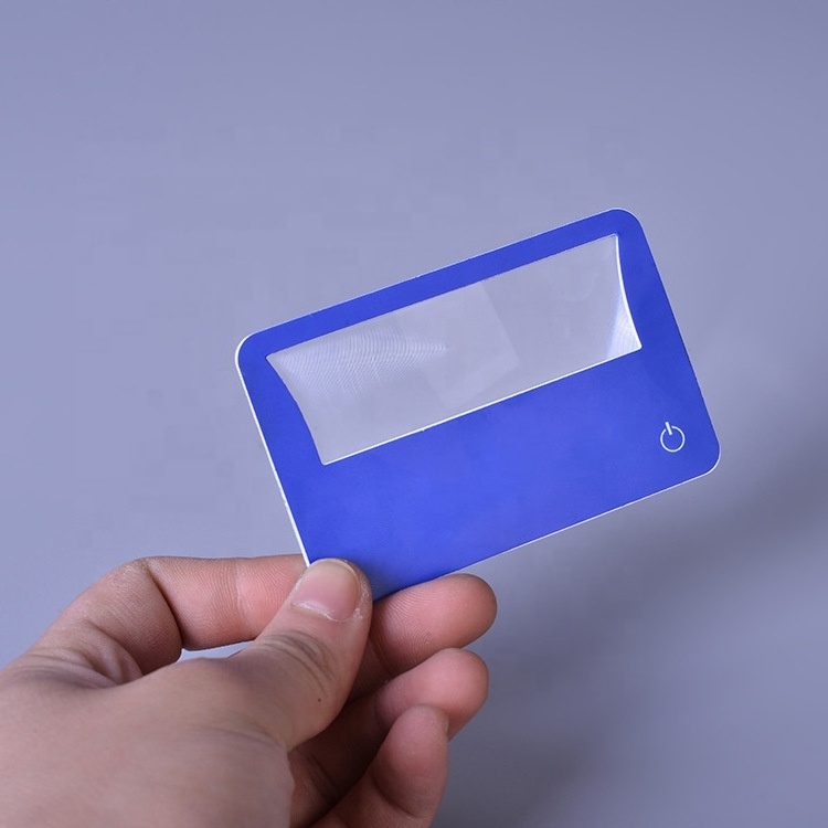 Custom Logo LED credit card lighted magnifier