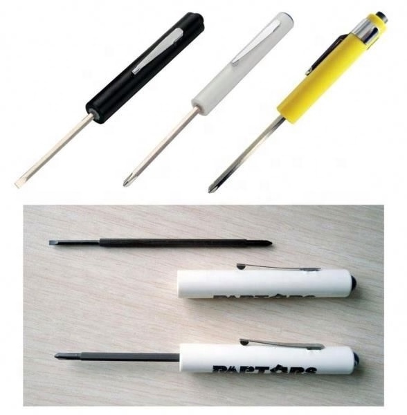 Custom screwdriver with pocket clip magnet,Reversible pocket screwdriver,Promotional Screwdrivers