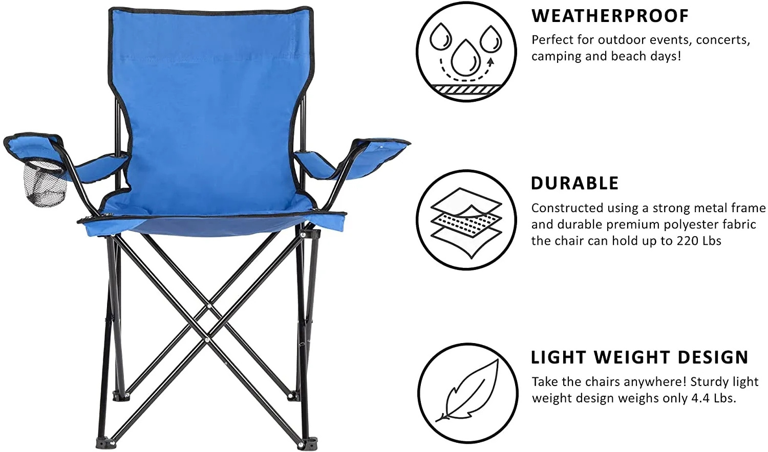 Mesh Foldable Camping Chair Cup Holder Camping Chair,Wholesale Folding beach chair