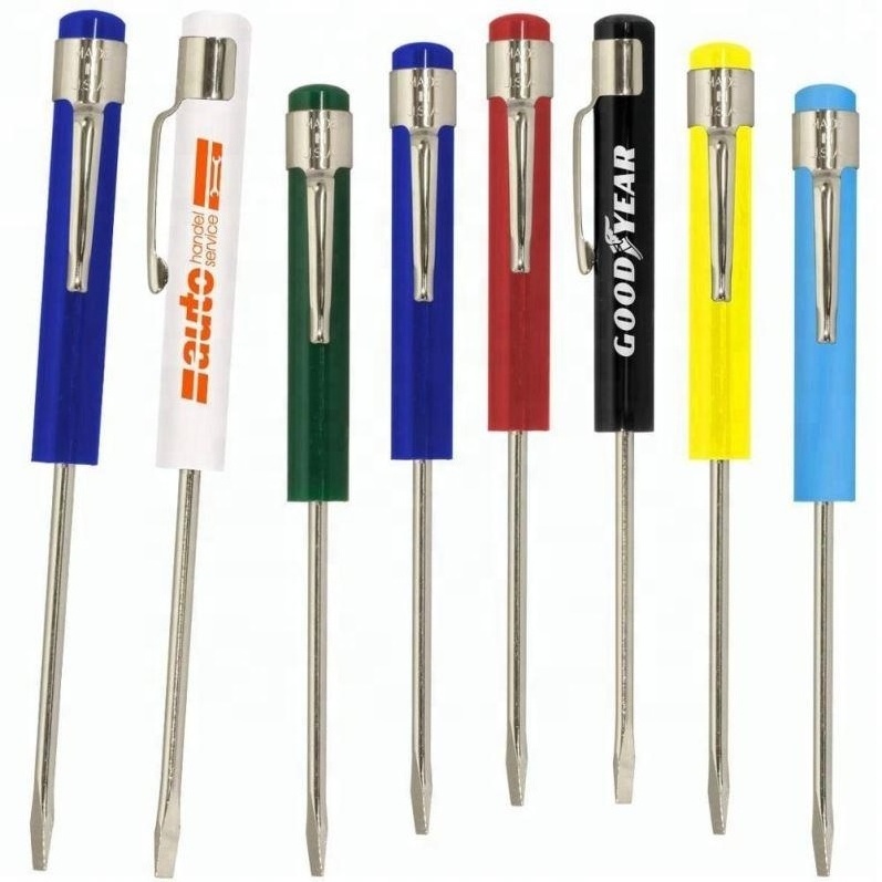 Custom screwdriver with pocket clip magnet,Reversible pocket screwdriver,Promotional Screwdrivers