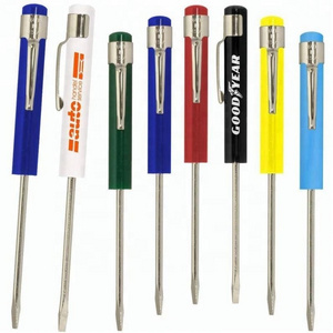 Custom screwdriver with pocket clip magnet,Reversible pocket screwdriver,Promotional Screwdrivers