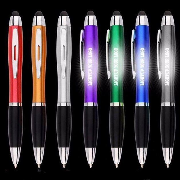 uv led light pen with laser logo and stylus,LED light box pen