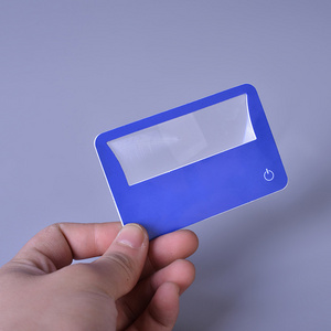 New Wallet Credit Card Size Led Light Optical Magnifier