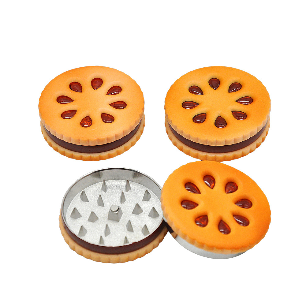 Cookie Shape Grinder-3 Part Grinder Lovely Biscuit Shape Metal Grinder For Smoking Accessories