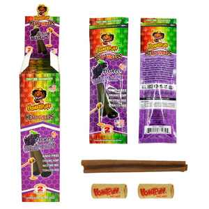 Honeypyff Mixed Flavored Hemp Wraps Hemp Wrapping Paper With Rolling Tips Resealable Zip Pack