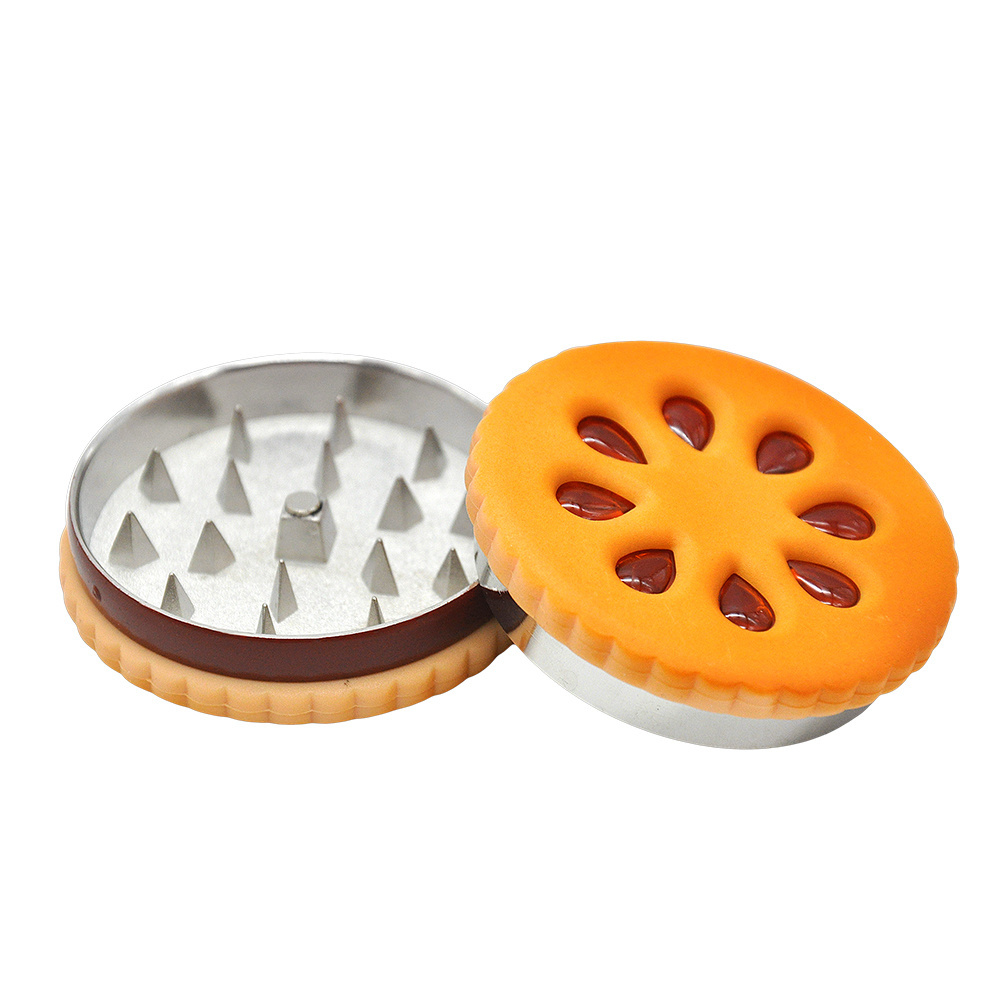 Cookie Shape Grinder-3 Part Grinder Lovely Biscuit Shape Metal Grinder For Smoking Accessories