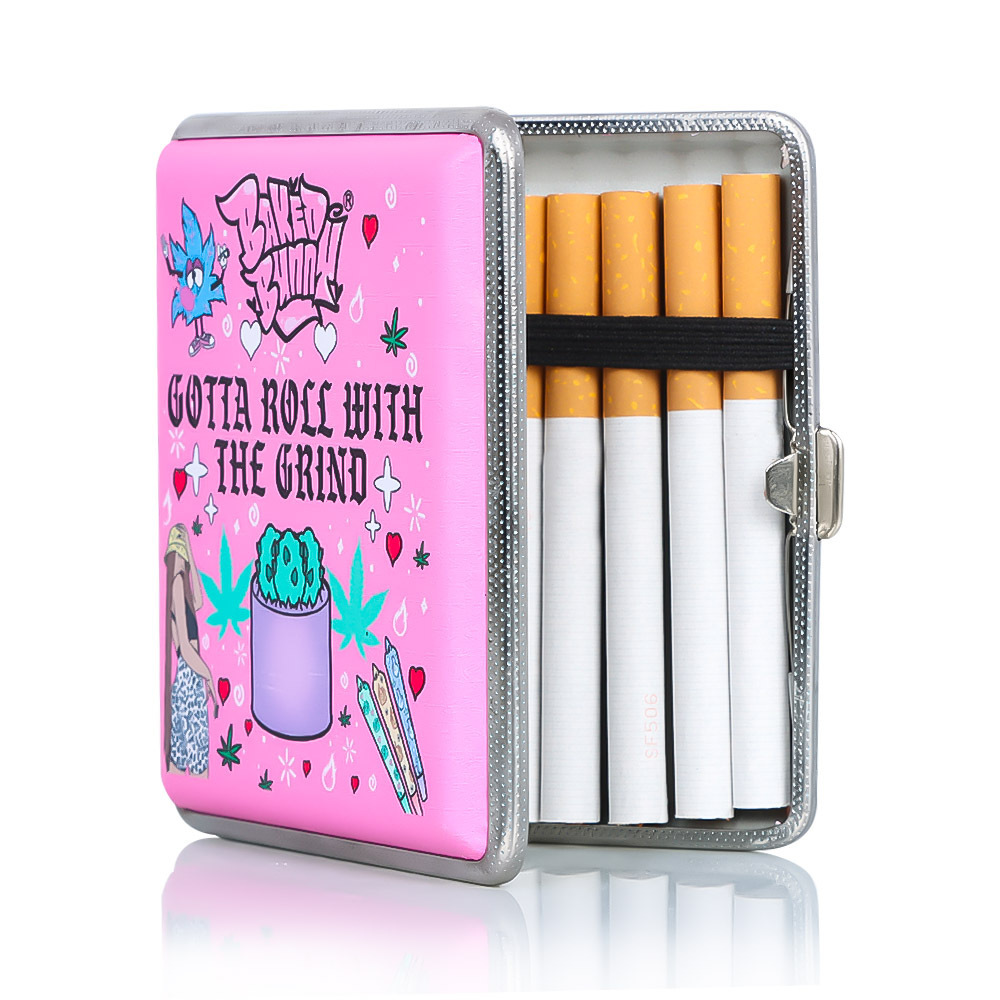 Smoking Cigarette Case 97*98MM with PINK Cigarette Case Smoking Shop Accessories