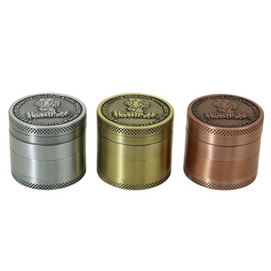 HONEYPUFF Engraved Zinc Alloy  40*35 MM Metal Smoking Herb Grinder 3 Layers Tobacco Grinder Smoking