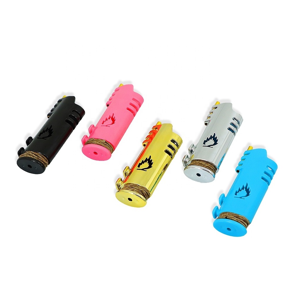 Wholesale plastic lighter protective cover custom logo lighter case for smoking accessories