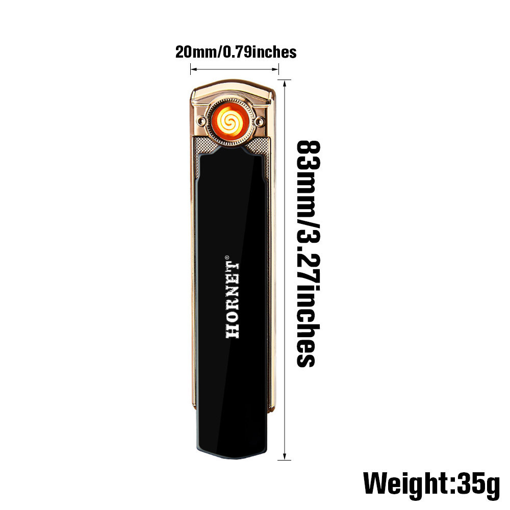 85mm Smoking Lighter Electric Lighter USB Rechargeable Windproof Lighter For Smoking Shop Supplies