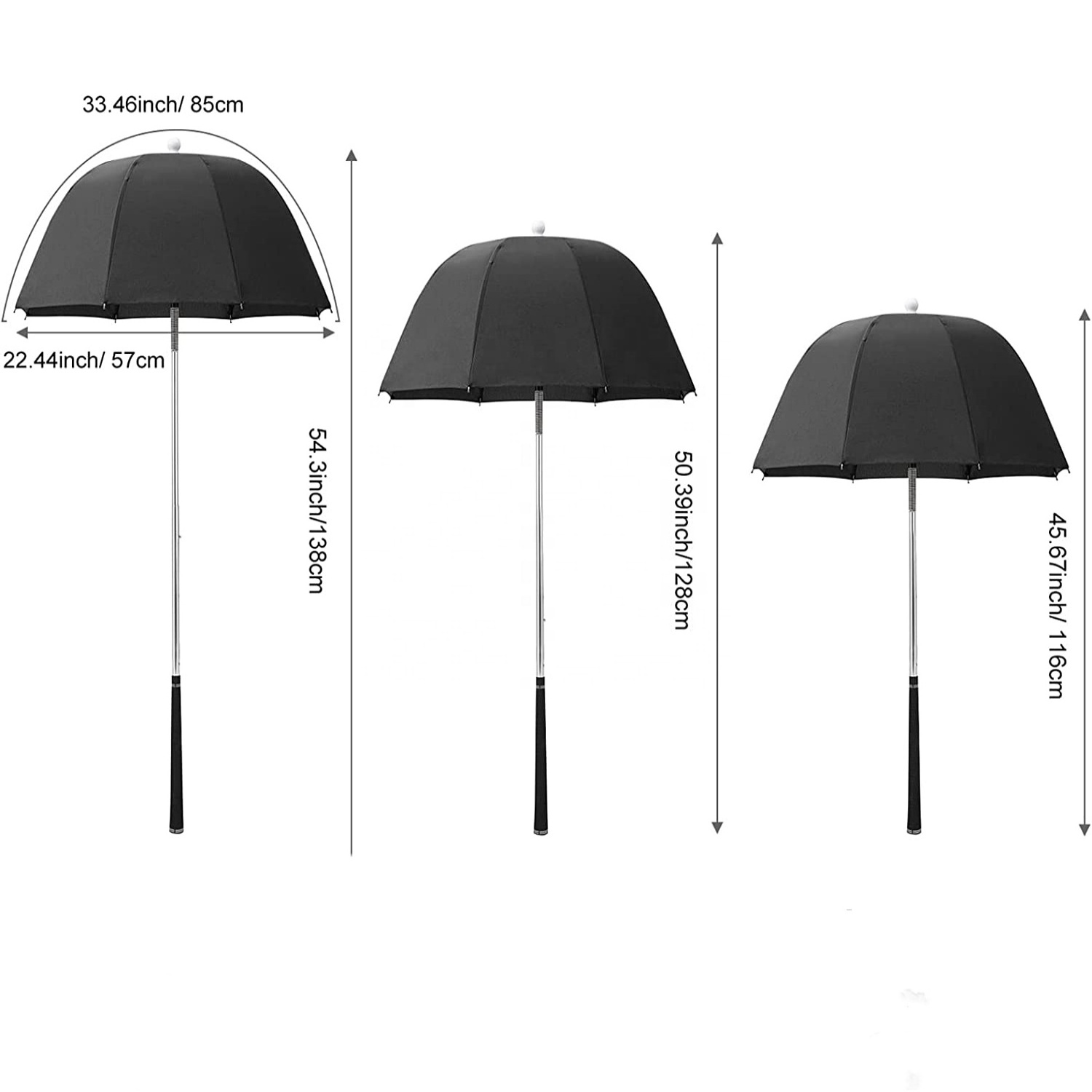 Automatic Open Golf Bag Flex Umbrella for Club Protection