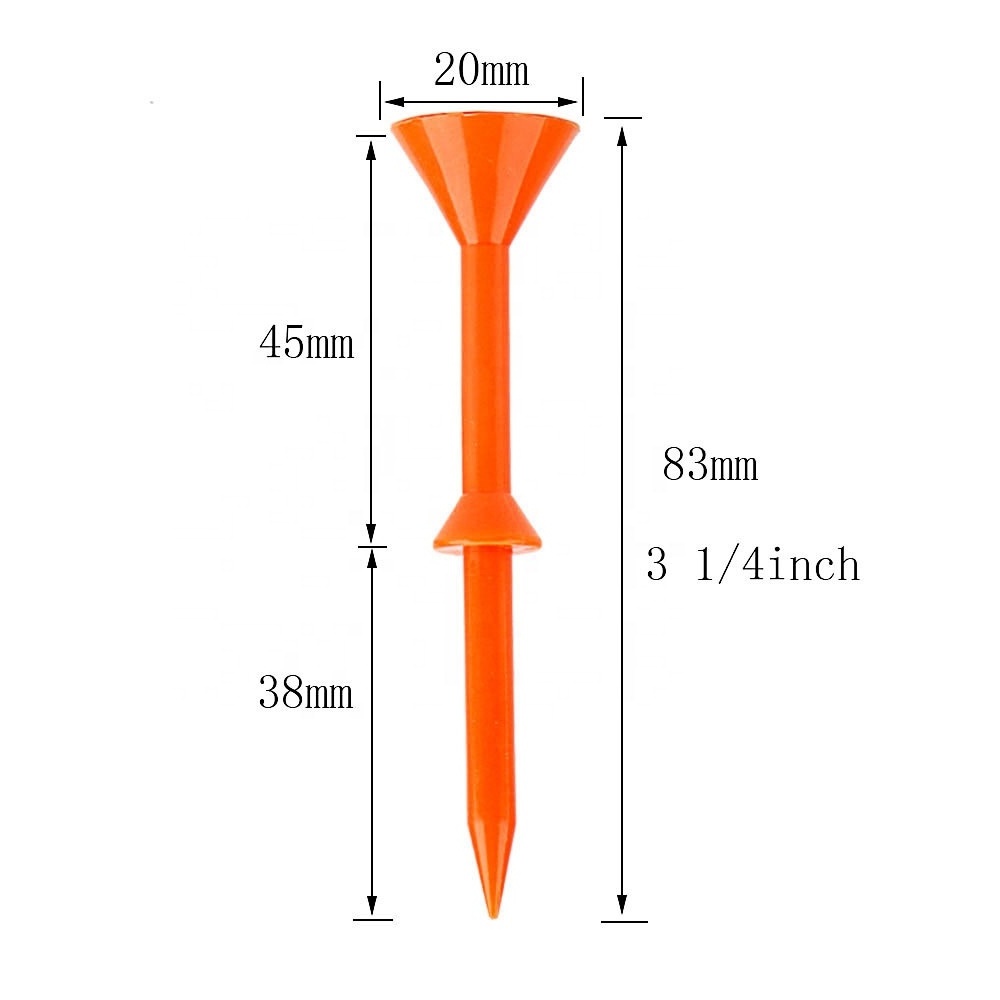 3 1/4 inch Golf Big Cup Martini Glass Style Plastic step up Golf Tees Reduce Friction & Side Spin