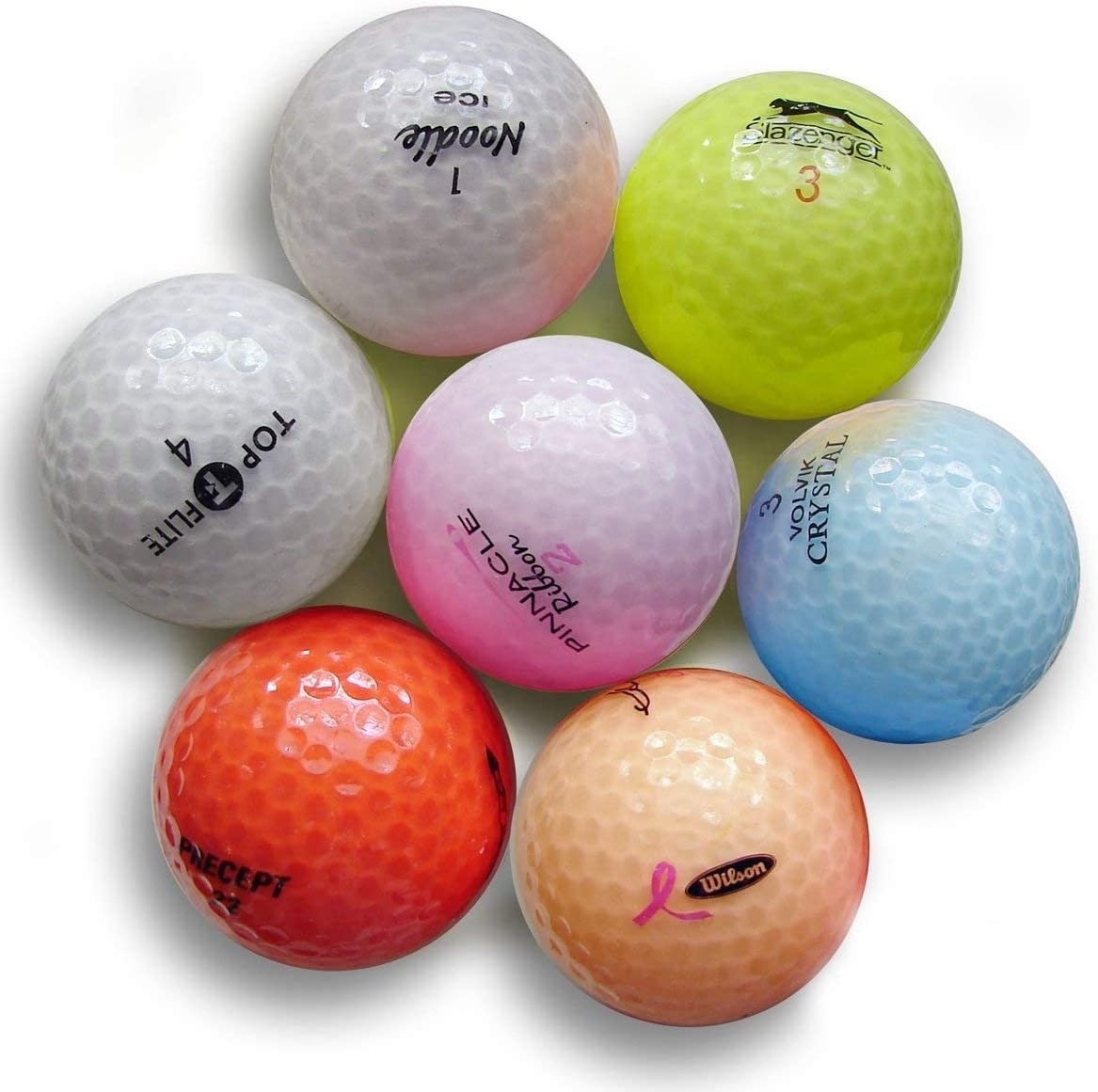 New custom logo colored Crystal Golf Balls