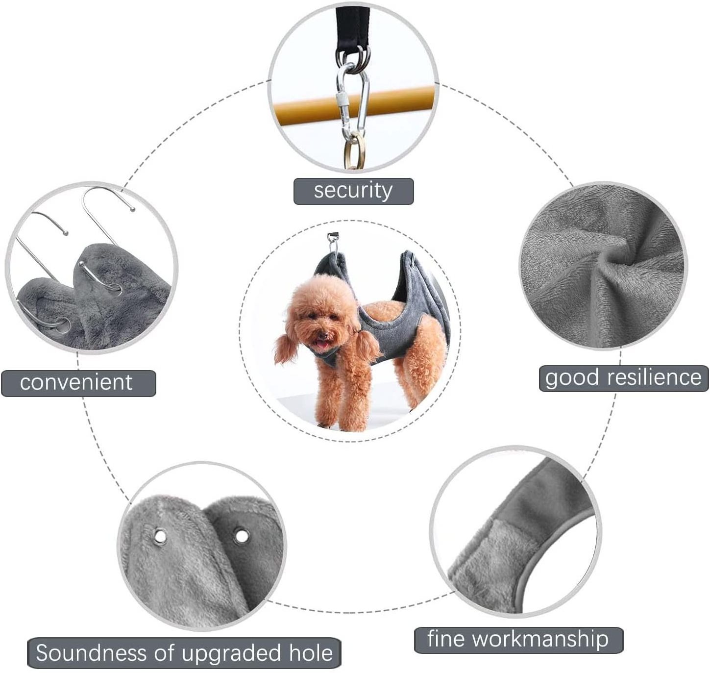 Pet Cat Dog Hammock for Grooming Breathable Cat Hammock Restraint Bag Pet Grooming Helper for Grooming and Trimming Nail