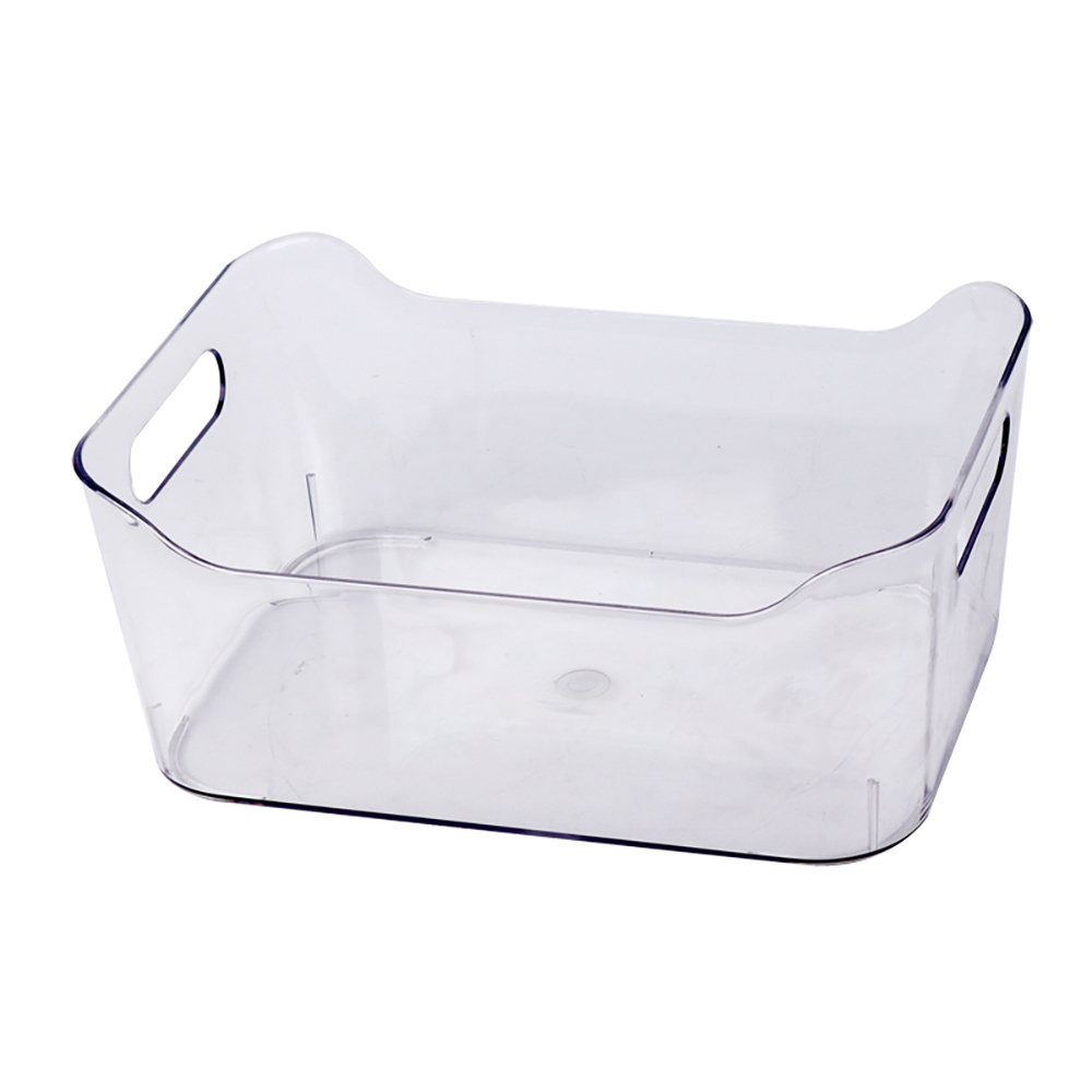 PFC deep kitchen plastic storage basket storage organizer fridge drawer organizer milk storage box with handle for refrigerator