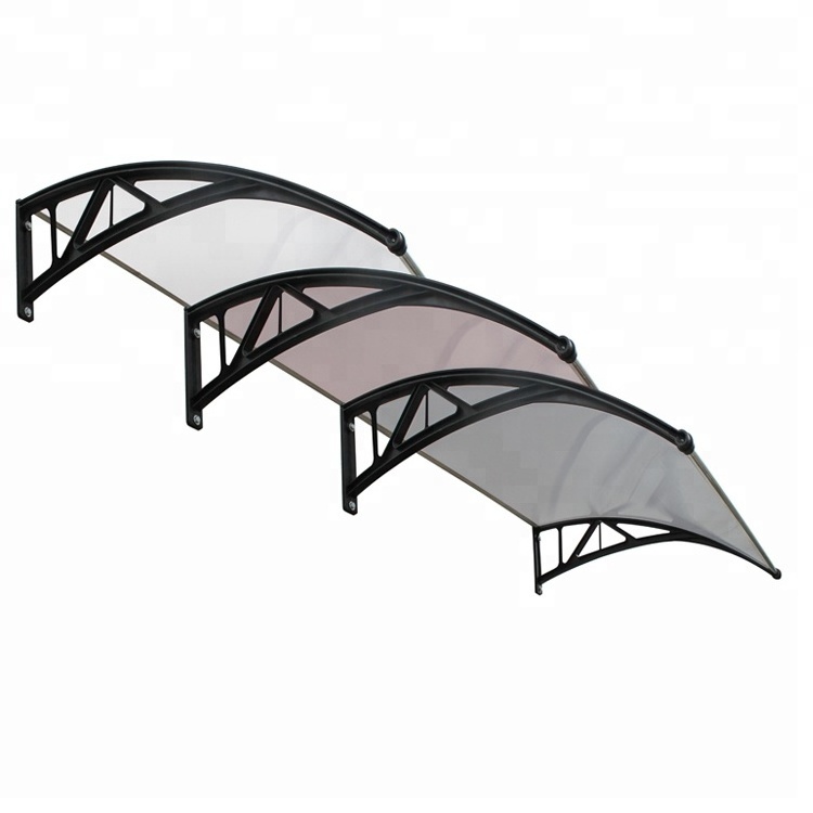 Toprank variety color outdoor polycarbonate awning front door canopy PC balcony awning canopy