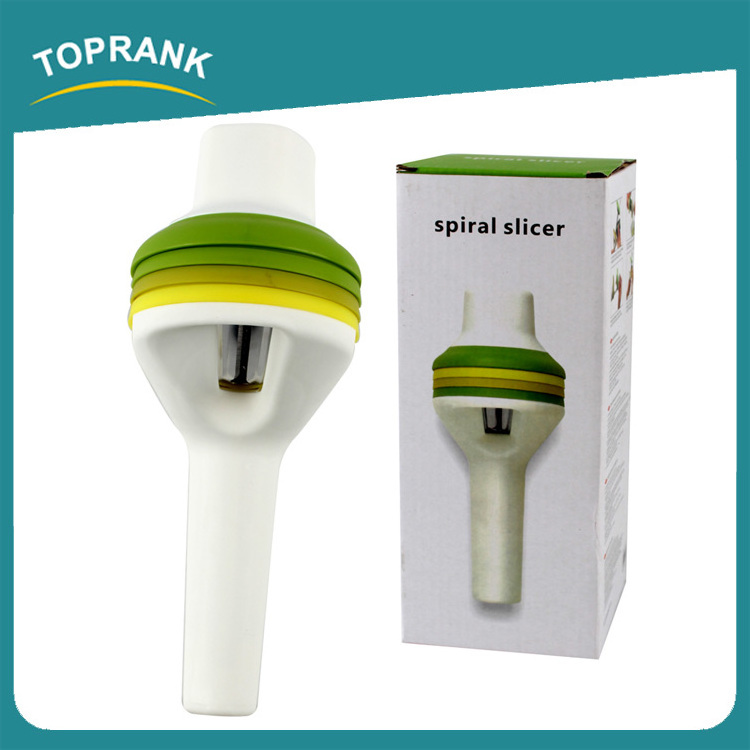 Toprank New Arrival Salad Maker 4 In 1 Twist Handheld Manual Vegetable Fruit Spiral Slicer Vegetable Spiralizer