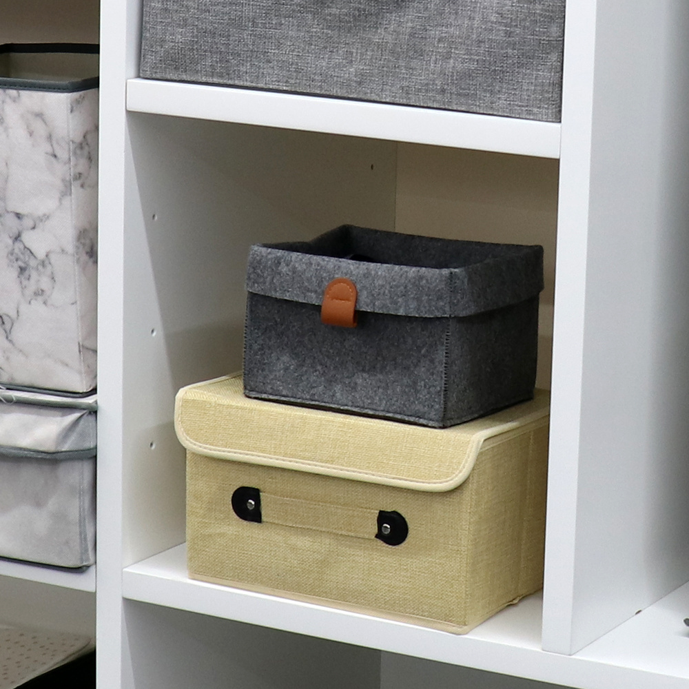 High Quality Foldable Felt Cloth Storage Cube Box Bin For Home Closet Organizer