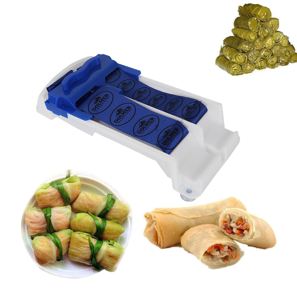 Hot Selling Double Row Plastic Kitchen Ware Food Stuffed Meat Vegetables Cabbage Leaf Rolling Tools