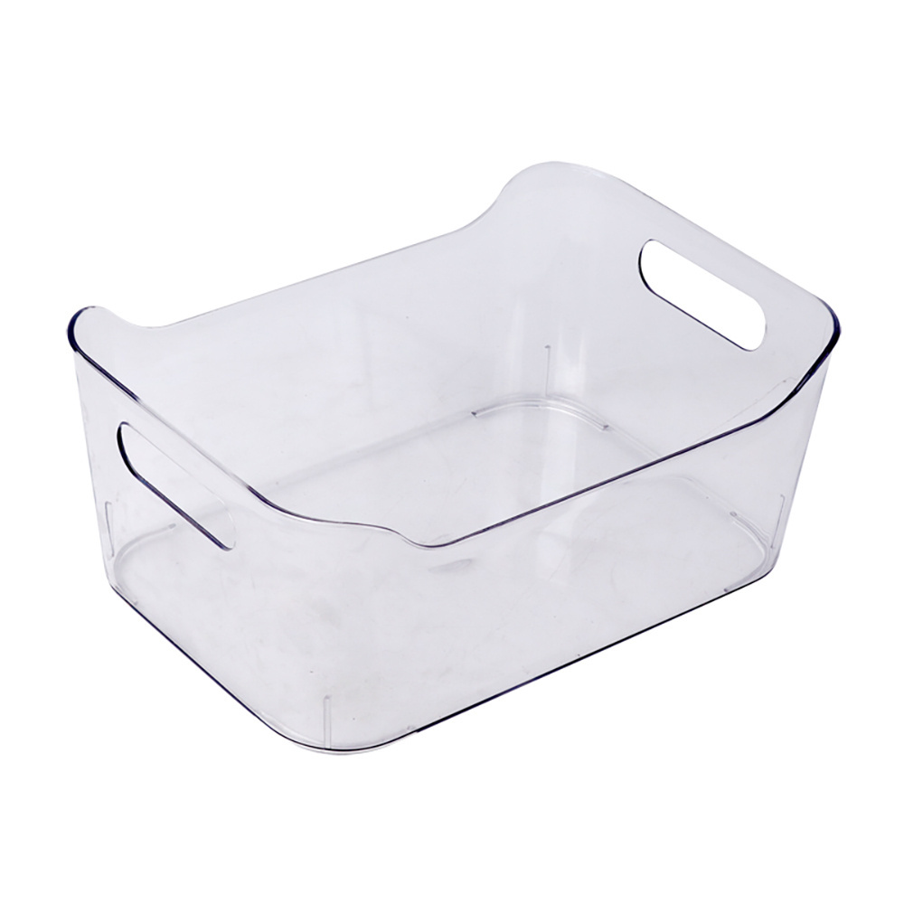 PFC deep kitchen plastic storage basket storage organizer fridge drawer organizer milk storage box with handle for refrigerator