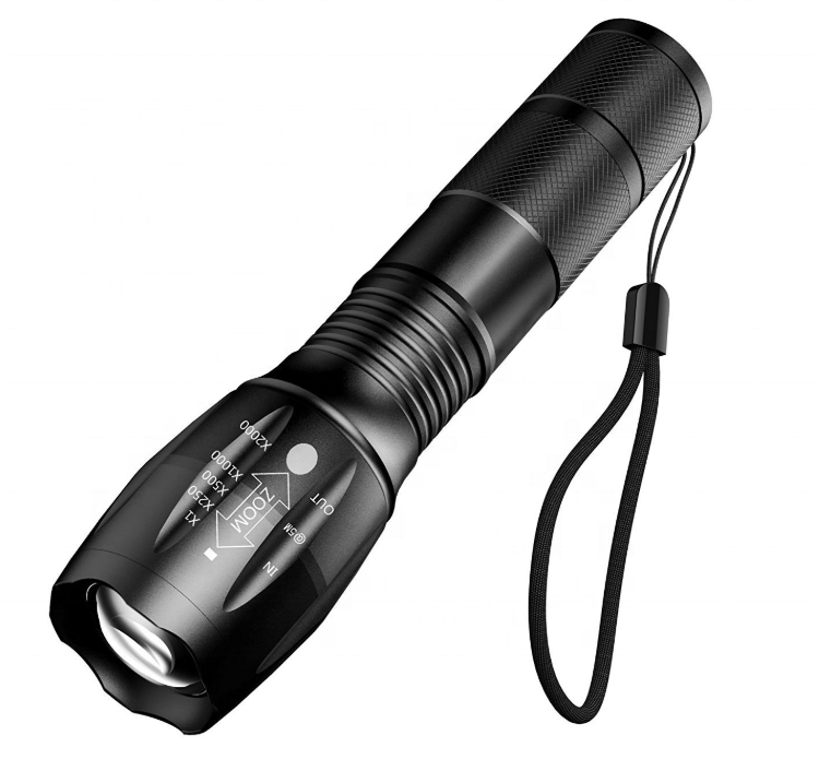 Portable Emergency LED Torch Flashlight 1000 Lumens T6 XML Aluminum Zoom 10W LED  Tactical Flashlight