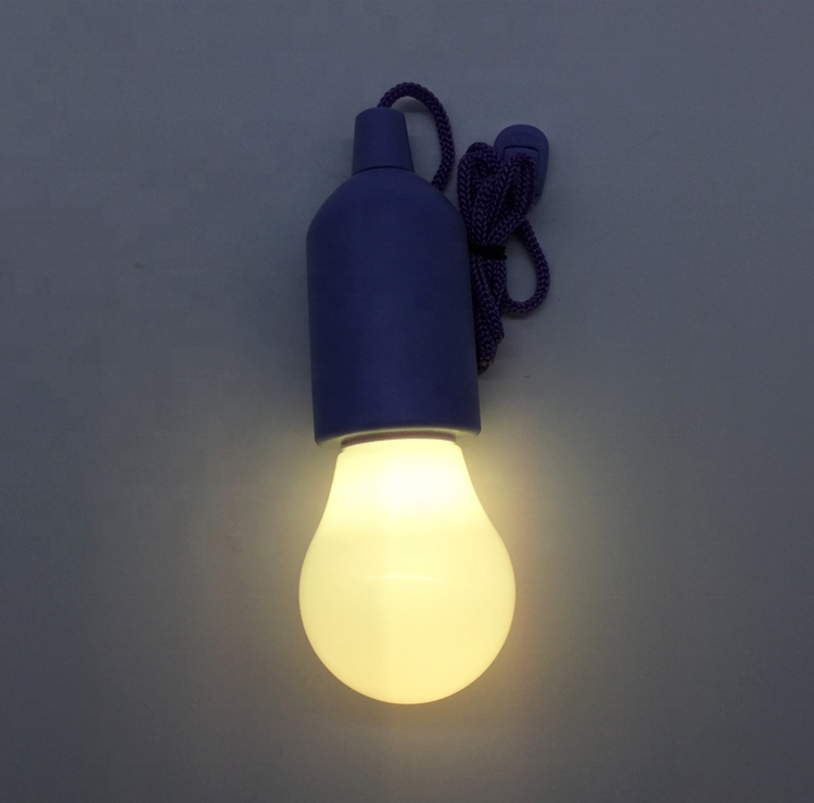 1 LED Battery Operated Pull Cord Light Bulb Home Hanging Lamp Remote Control Portable Bulb Lights