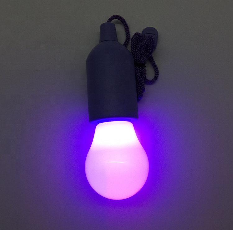 1 LED Battery Operated Pull Cord Light Bulb Home Hanging Lamp Remote Control Portable Bulb Lights