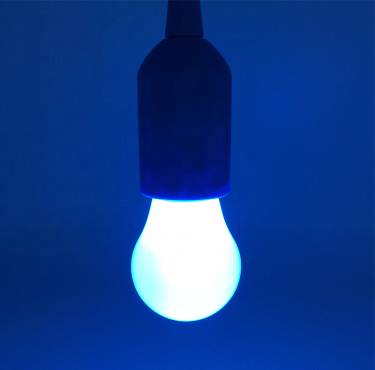 1 LED Battery Operated Pull Cord Light Bulb Home Hanging Lamp Remote Control Portable Bulb Lights