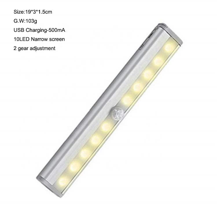 10 Led Battery Powered Stick On Magnetic Wall Lamp Stairs Light Led Motion Sensor Cabinet Light