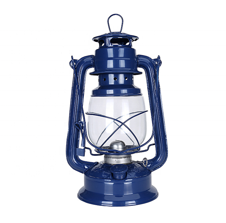 28/31/34cm Large Glass Lanterns Oil Lamps Outdoor Indoor Use Metal Lantern Kerosene Portable Emergency Lights for Camping