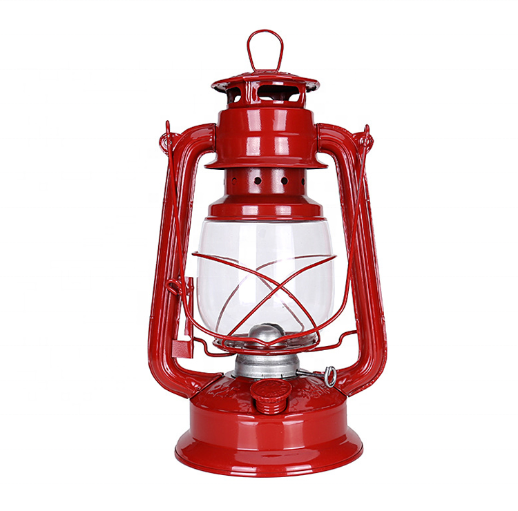 28/31/34cm Large Glass Lanterns Oil Lamps Outdoor Indoor Use Metal Lantern Kerosene Portable Emergency Lights for Camping