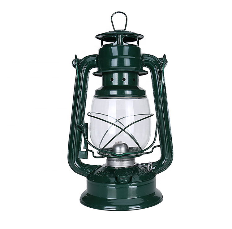 28/31/34cm Large Glass Lanterns Oil Lamps Outdoor Indoor Use Metal Lantern Kerosene Portable Emergency Lights for Camping