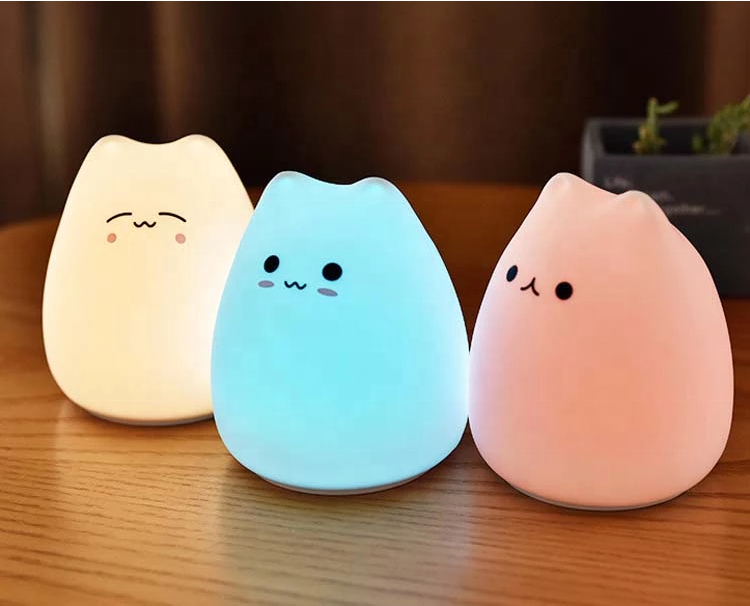 High Quality Battery Operated Mini Led Night Light Silicone Led Nightlight Kids,Children Nightlight, Baby Nightlight