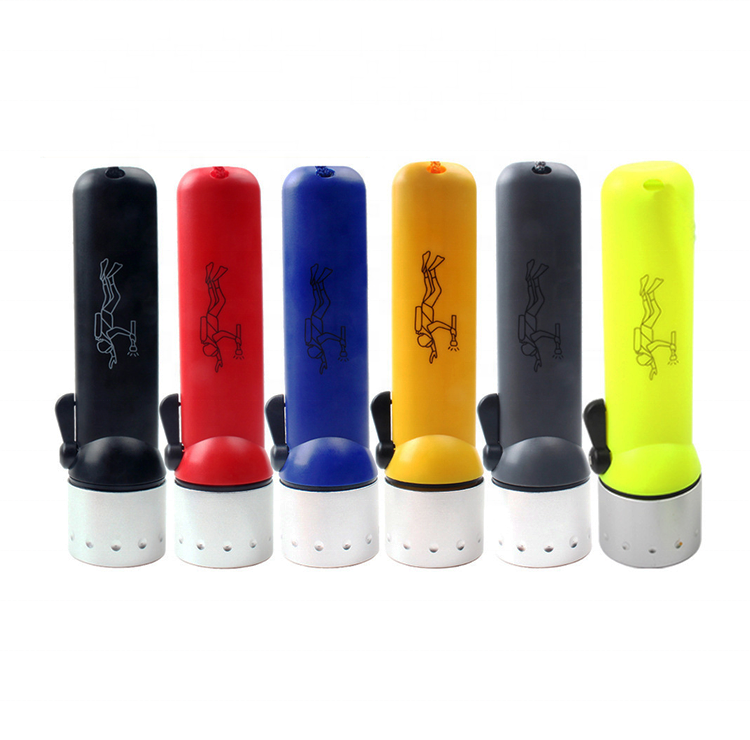 High Quality Portable ABS AA Battery Waterproof Multifunction Diving Flashlight Underwater Torchlight Powerful Led Flashlights