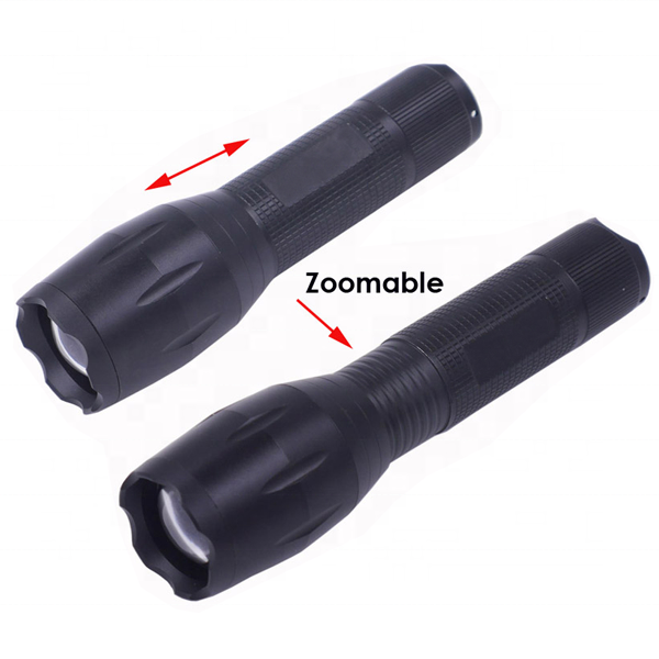 Portable Emergency LED Torch Flashlight 1000 Lumens T6 XML Aluminum Zoom 10W LED  Tactical Flashlight