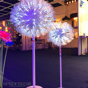 IP65 Waterproof Outdoor Fiber 12v Led Garden Artificial Dandelion Flower Light Xmass Light Decoration