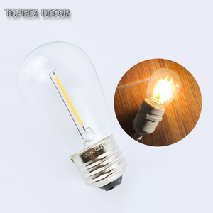 2W pull cord night lamp colored festoon lights waterproof plug 100m 48ft color changing outdoor led string lights edison bulb