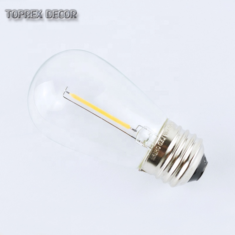 Toprex E27 Base G45 S14 LED Light Bulb 6W Incandescent Lamp for Party Christmas Festoon Light 1W 2W 4W CE Globe AC 80 Ice Bulbs