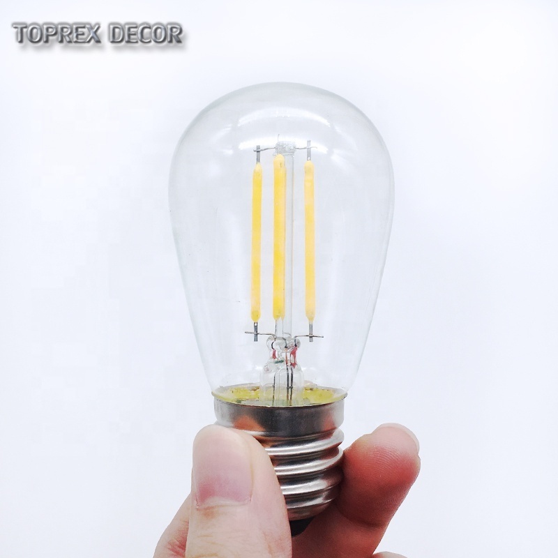 Toprex E27 Base G45 S14 LED Light Bulb 6W Incandescent Lamp for Party Christmas Festoon Light 1W 2W 4W CE Globe AC 80 Ice Bulbs