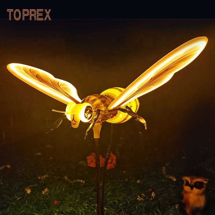 Toprex Street Garden Christmas Decoration Supplies IP65 Holiday Decoration 110v 220v 24v Fly Dynamic Animal Led Bee Theme Light