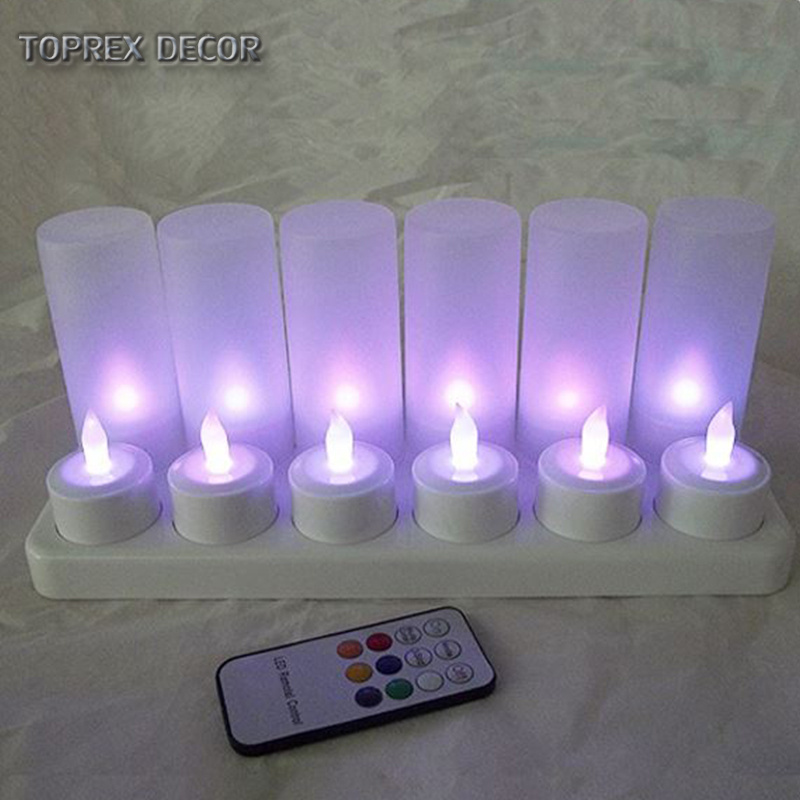 2024 New style SHENPU Flameless  Decoration Lamp cold rechargeable tea light led candles with flickering flame