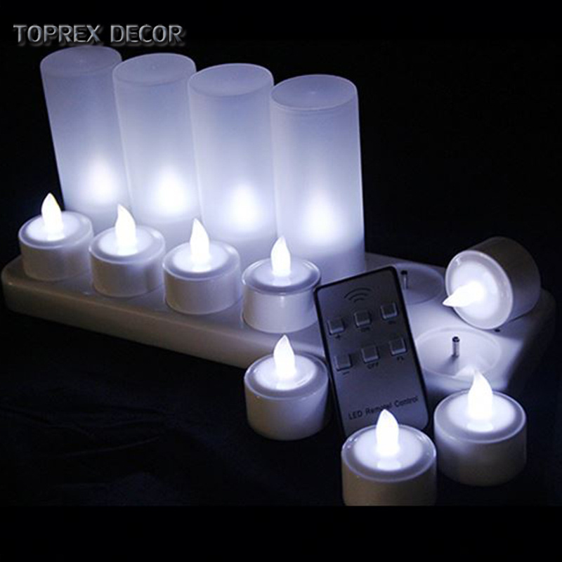 2024 New style SHENPU Flameless  Decoration Lamp cold rechargeable tea light led candles with flickering flame